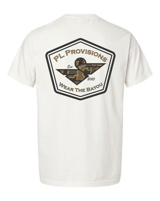 Tee - Camo Pelican - Vintage White
