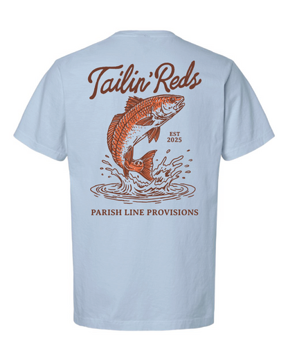 Tee - Tailin' Reds - Haint Blue