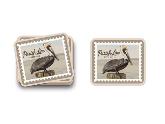 Pelican Stamp Sticker